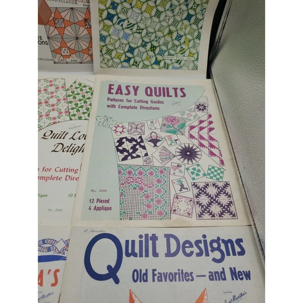 Lot‎ of 9 AUNT MARTHA'S COLONIAL QUILT PATTERN BOOKS Vintage Collection